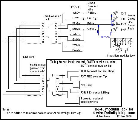 4 wire phone line wiring diagram  | 462 x 403